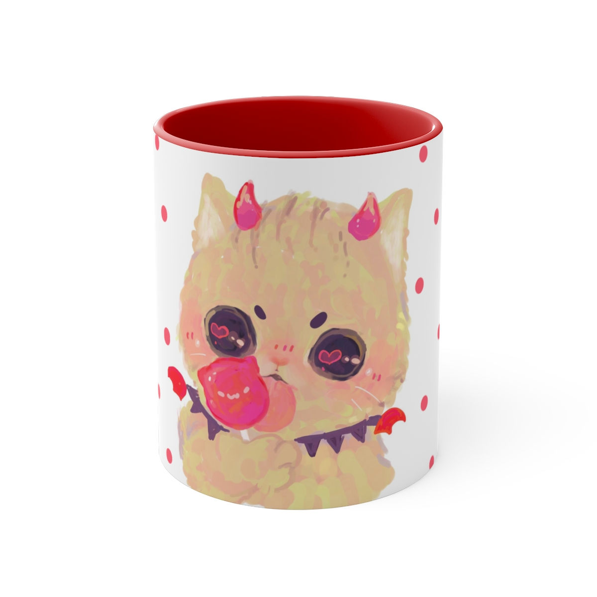 Demon Kitty Accent Coffee Mug, 11oz
