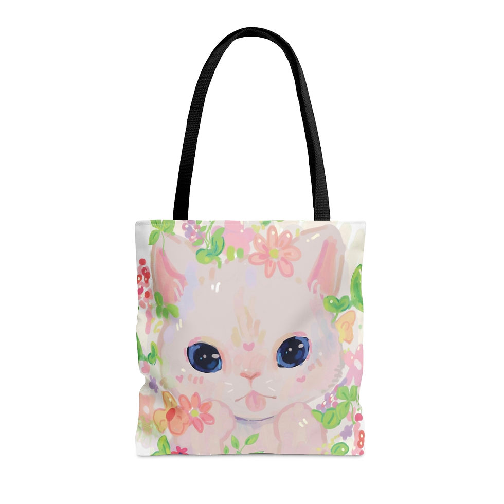 Thumbnail: Cottage core kitty tote Bag (AOP)