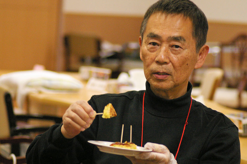手作りお好み焼き。お味はいかがでしょうか?美味しくないわけがない!