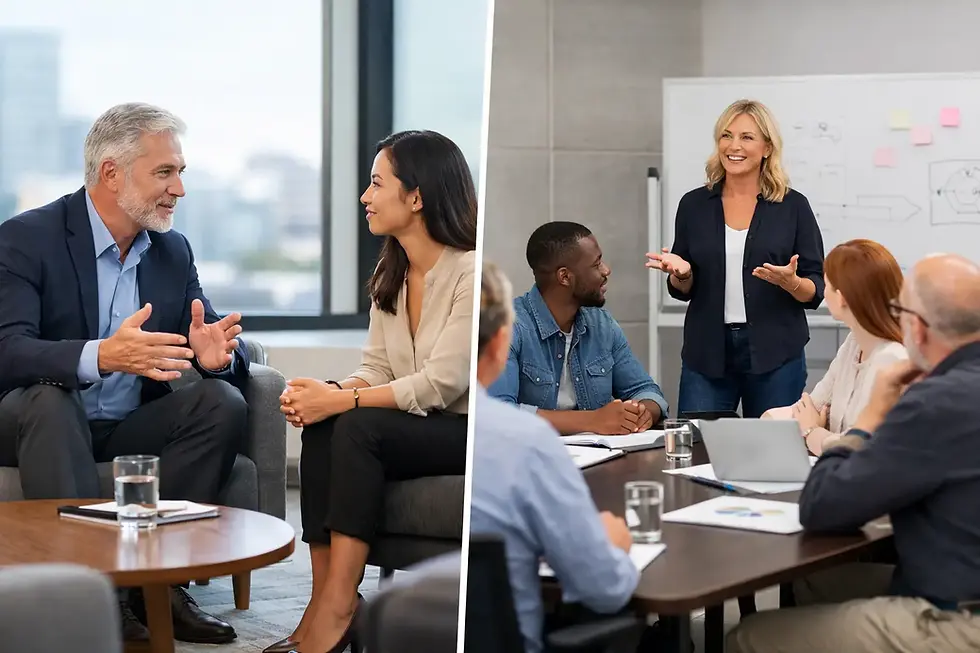 Executive Coaching vs Leadership Training Compared