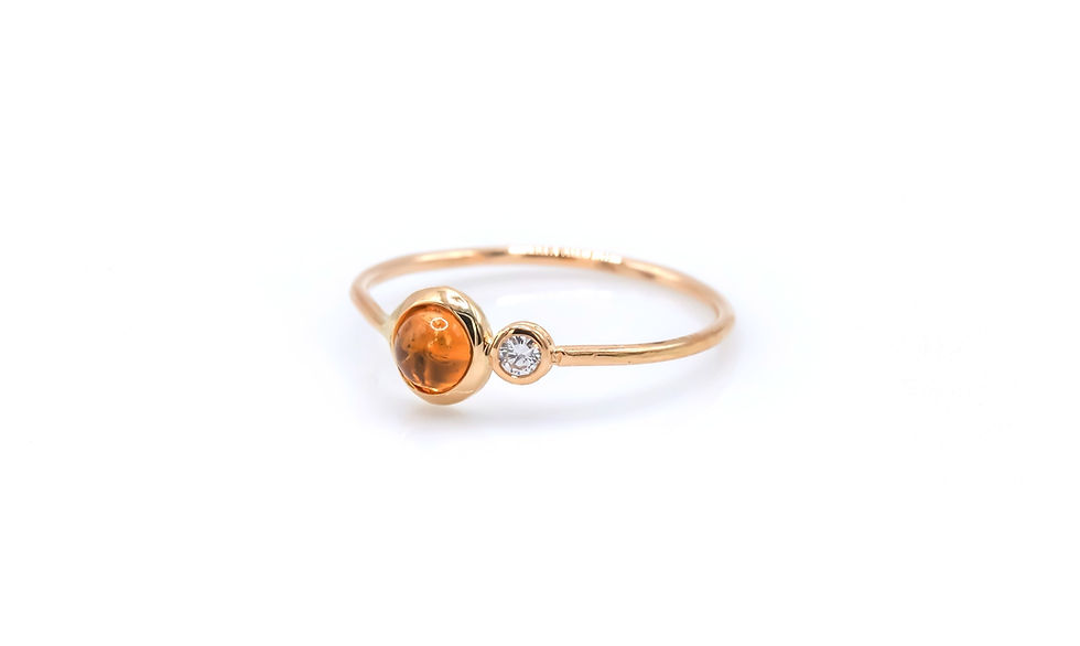 Miniature : Bague Cabochon citrine