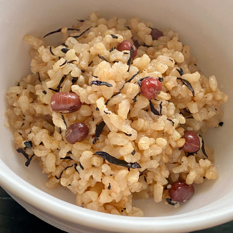 行者のお氣に入りあずきとひじきの玄米ごはん