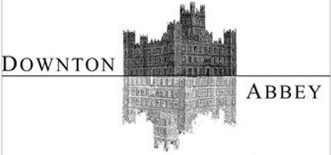 Downton Abbey building with reflection
