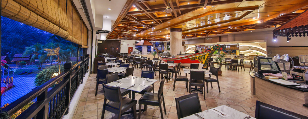 The main buffet counter and cereal station at Resorts World Kijal, highlighting the clean, modern culinary setup.