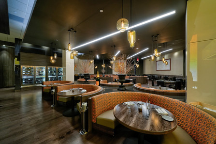 Cellaio, the Italian-inspired steakhouse at Resorts World Catskills  - interior bar environment