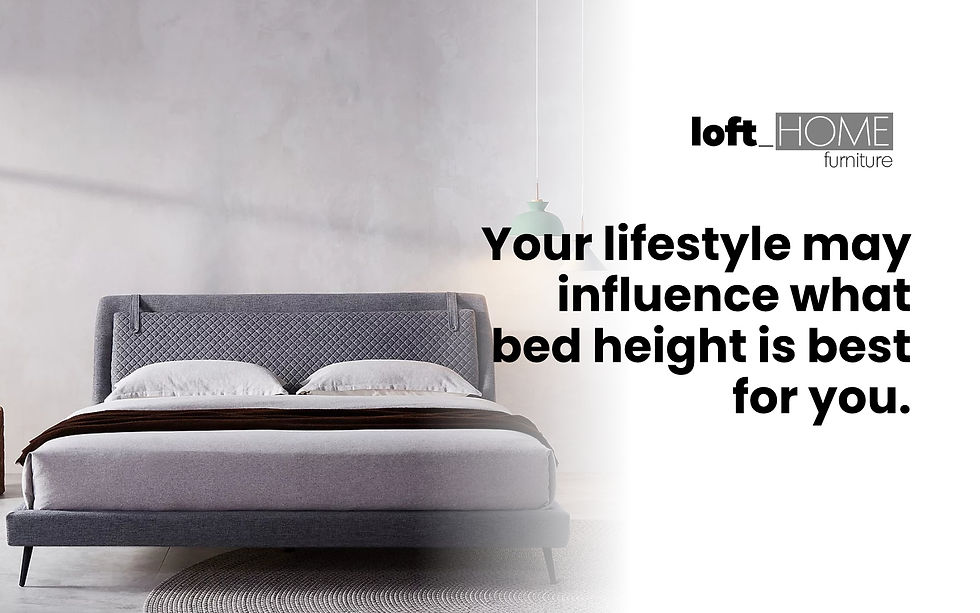 Choose the right bed frame height - buy bed frame online in Singapore - Loft Home Furniture