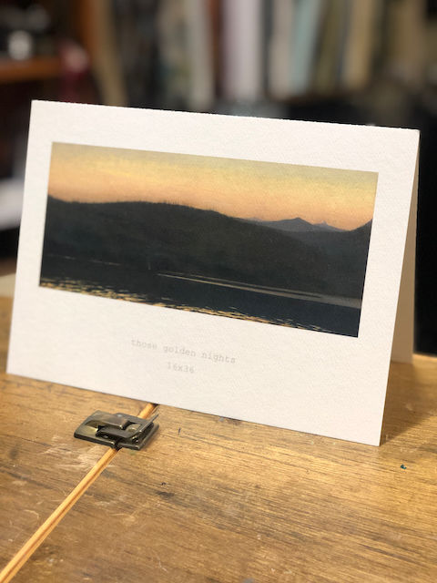 Those golden nights, 6x8" Card