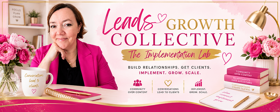 implementation systesm, leads growth collective, lead generation, women coaches, kristina daugherty