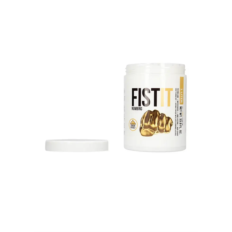 Thumbnail: FIST IT® Water Based Lubricant (500 ml - Jar) with white lid beside.