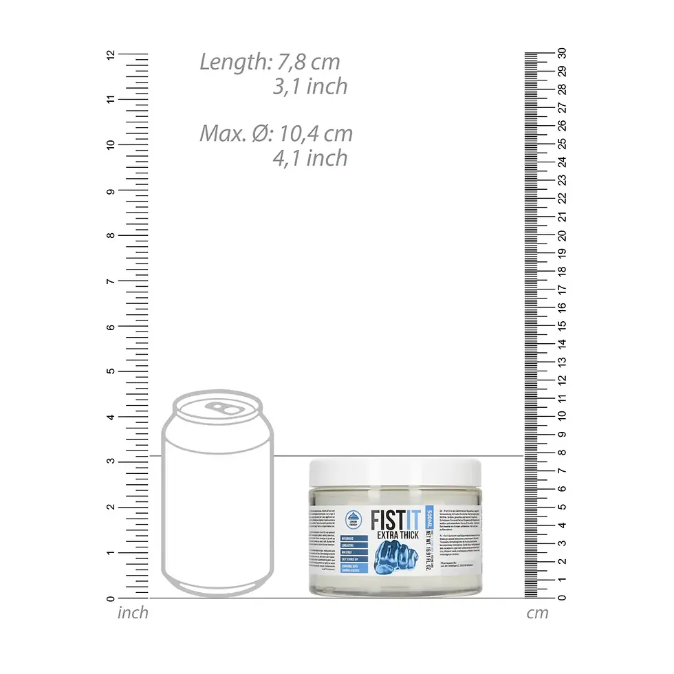 Thumbnail: White lubricant jar dimensions shown: Length 7,8 cm, Max. Ø 10,4 cm.
