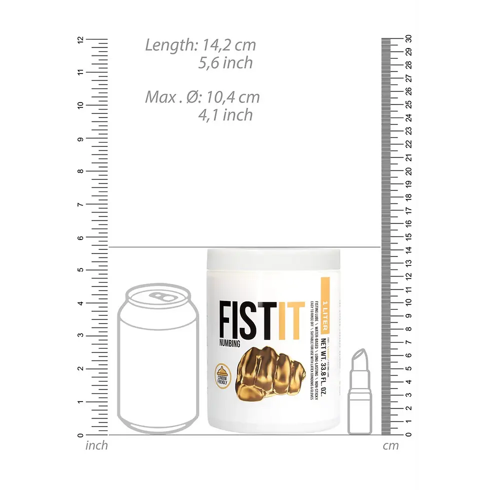 Thumbnail: FIST IT! Water Based Lubricant jar, 14.2 cm length, 10.4 cm diameter.