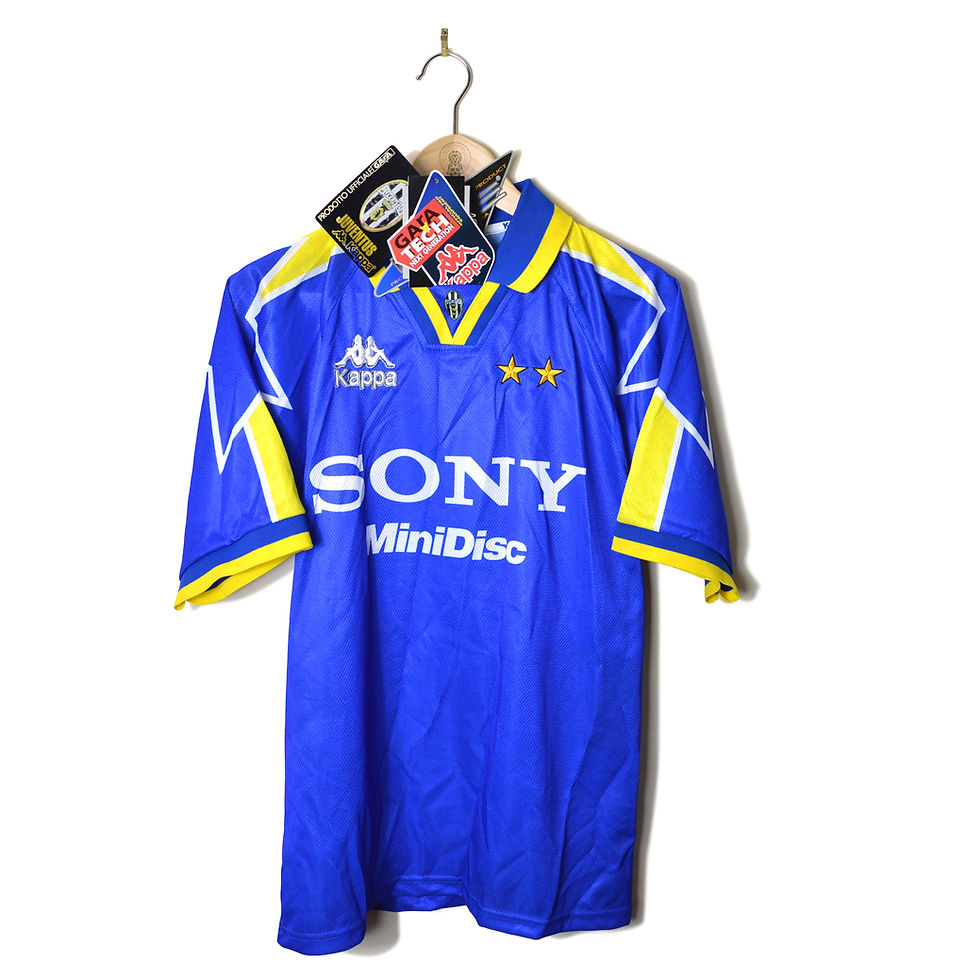 Thumbnail: JUVENTUS CLASSIC RETRO VINTAGE AWAY FOOTBALL SHIRT SOCCER JERSEY 1996 1997 BNWT BNIB BRAND NEW WITH TAGS KAPPA SONY MINIDISC