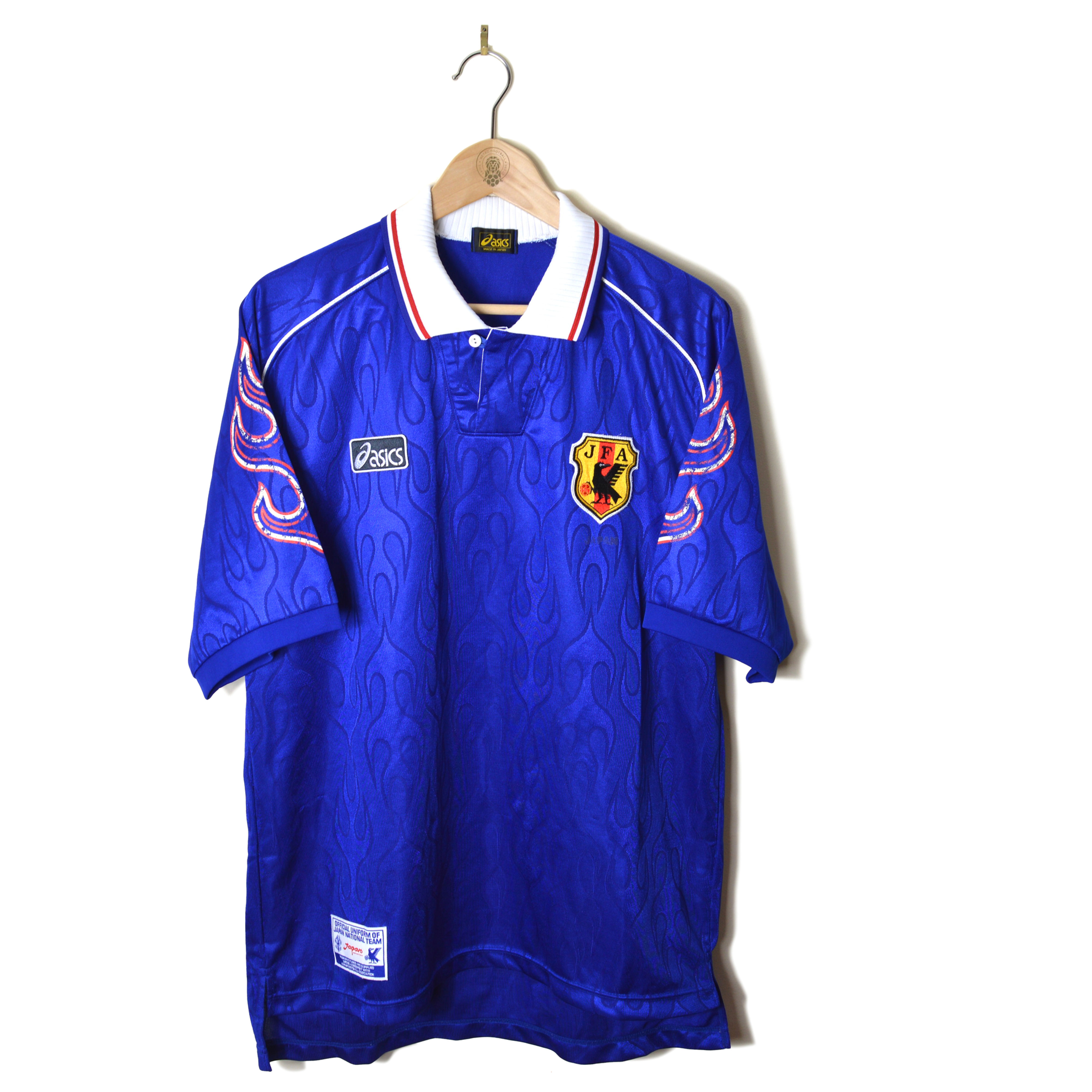 JAPAN CLASSIC RETRO VINTAGE HOME FOOTBALL SHIRT SOCCER JERSEY 1998 1999 ASICS WORLD CUP 98