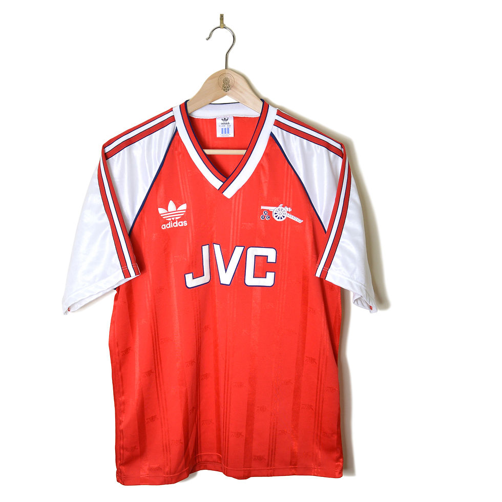 ARSENAL CLASSIC RETRO VINTAGE HOME FOOTBALL SHIRT SOCCER JERSEY 1988 1989 1990 ADIDAS JVC