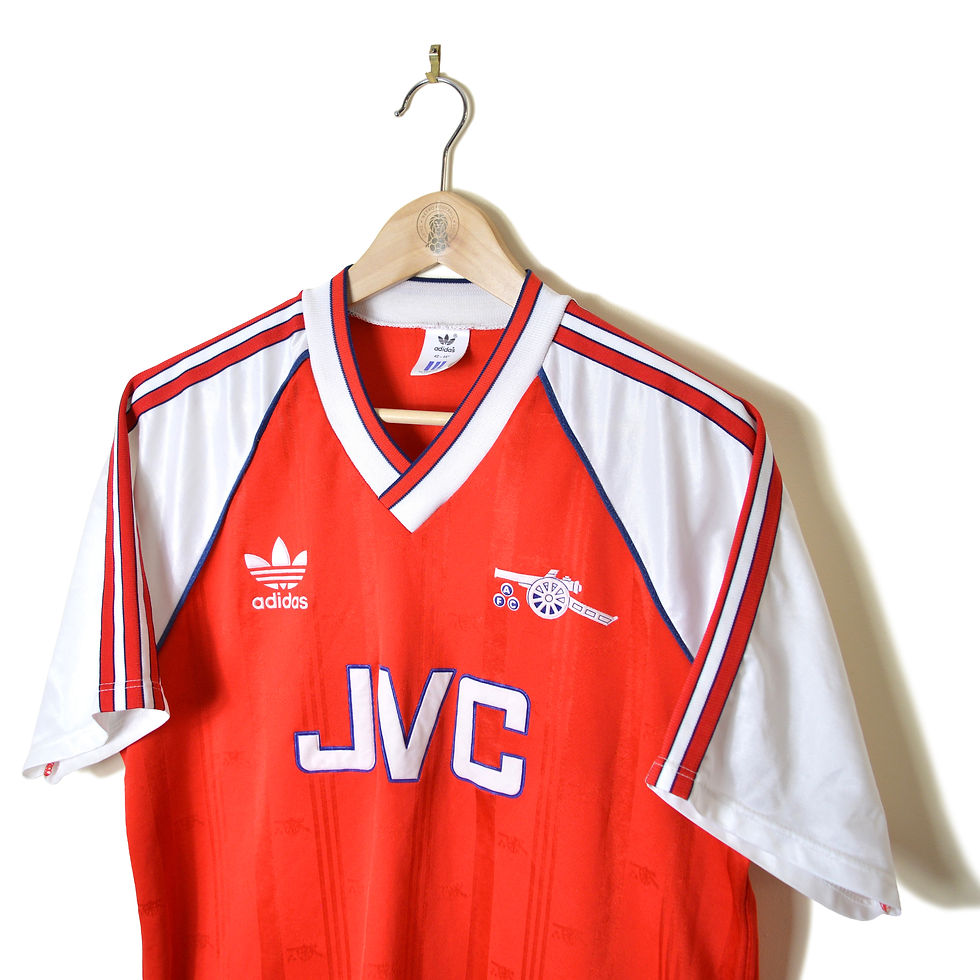 Thumbnail: ARSENAL CLASSIC RETRO VINTAGE HOME FOOTBALL SHIRT SOCCER JERSEY 1988 1989 1990 ADIDAS JVC