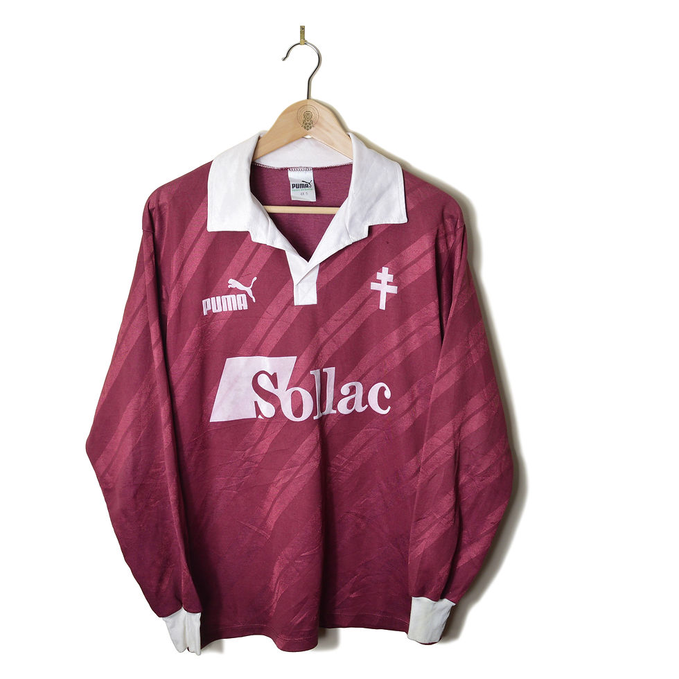 METZ CLASSIC RETRO VINTAGE HOME FOOTBALL SHIRT SOCCER JERSEY 1988 1989 1990 1991 L/S LONG SLEEVE PUMA SOLLAC