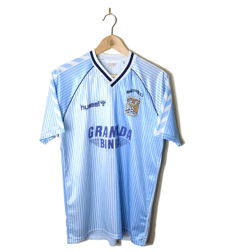 COVENTRY CITY CLASSIC RETRO VINTAGE FA CUP WINNERS 1987 WEMBLEY HOME FOOTBALL SHIRT JERSEY 1987 1988 HUMMEL GRANADA BINGO