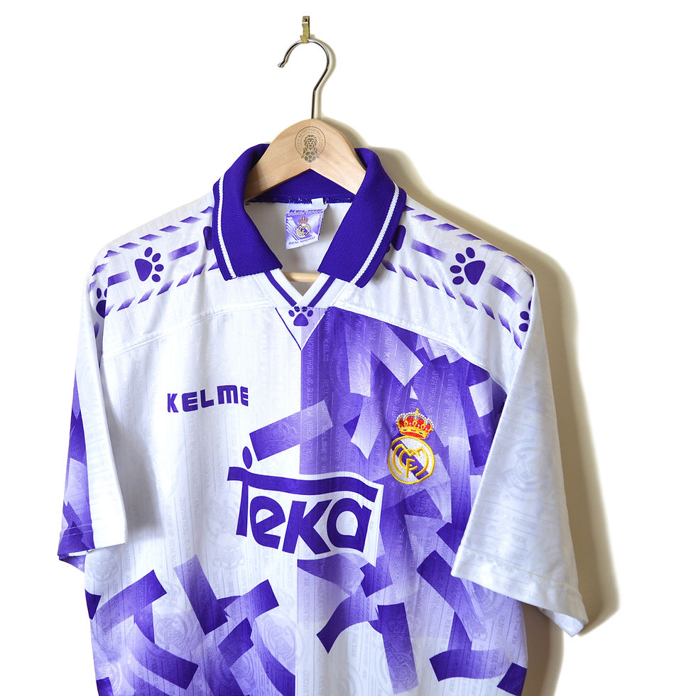 Thumbnail: REAL MADRID CLASSIC RETRO VINTAGE THIRD FOOTBALL SHIRT SOCCER JERSEY 1996 1997 TEKA KELME