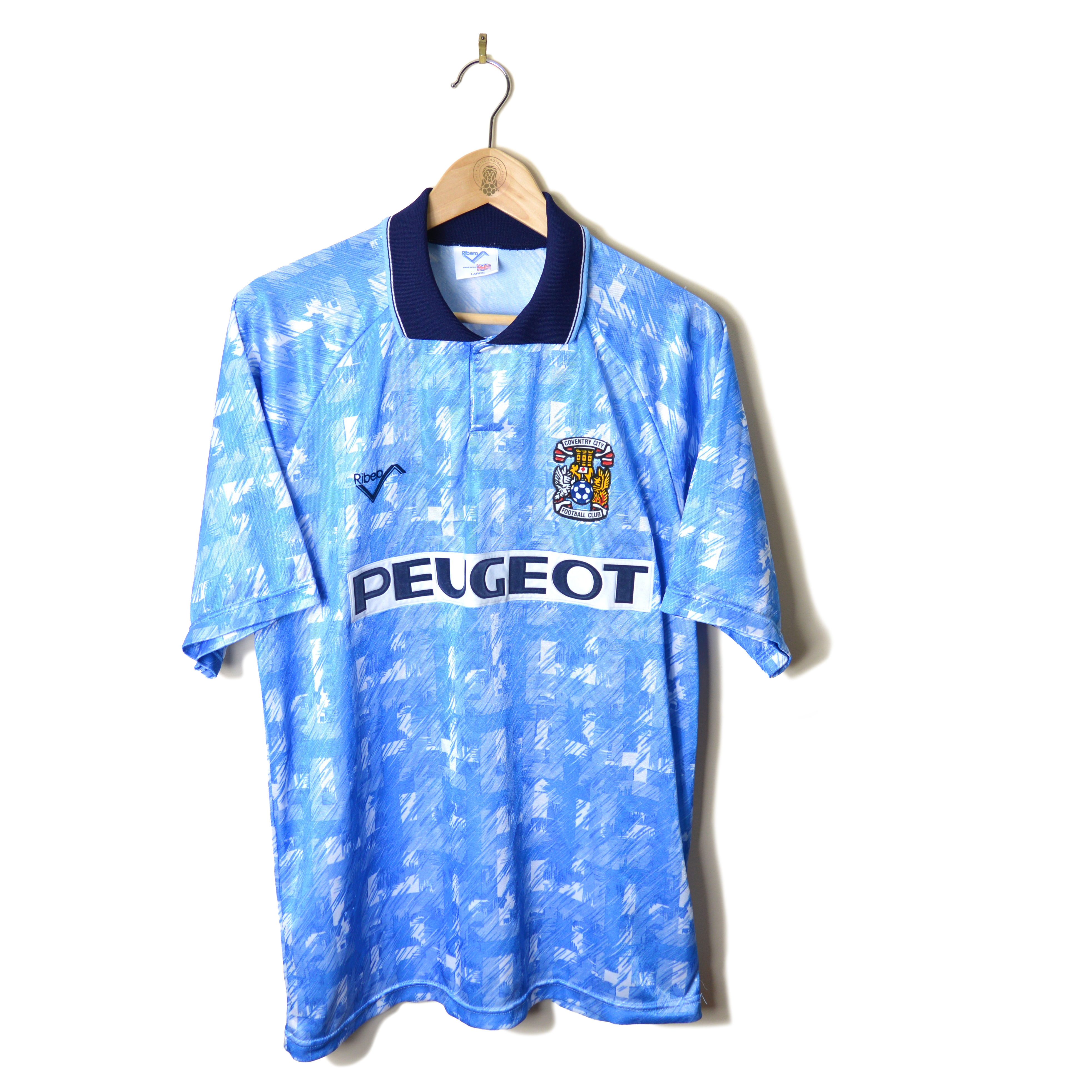 COVENTRY CITY CLASSIC RETRO VINTAGE HOME FOOTBALL SHIRT SOCCER JERSEY RIBERO PEUGEOT 1992 1993 1994