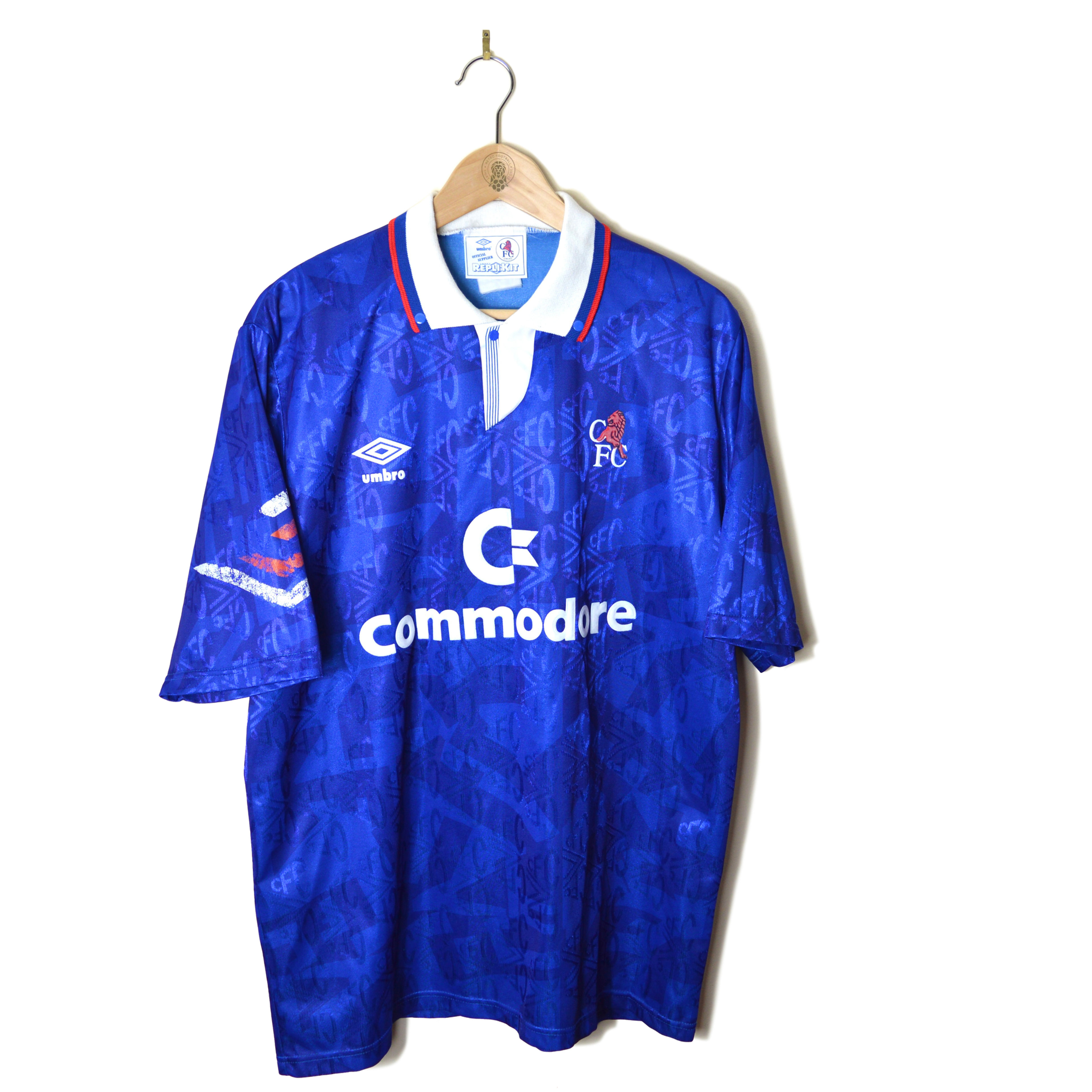CHELSEA CLASSIC RETRO VINTAGE HOME FOOTBALL SHIRT SOCCER JERSEY 1991 1992 1993 UMBRO COMMODORE 90'S