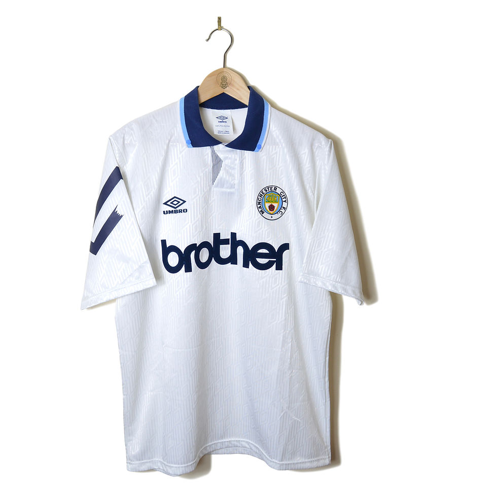 MANCHESTER CITY CLASSIC RETRO VINTAGE WHITE THIRD FOOTBALL SHIRT SOCCER JERSEY 1991 1992 1993 UMBRO BROTHER OASIS