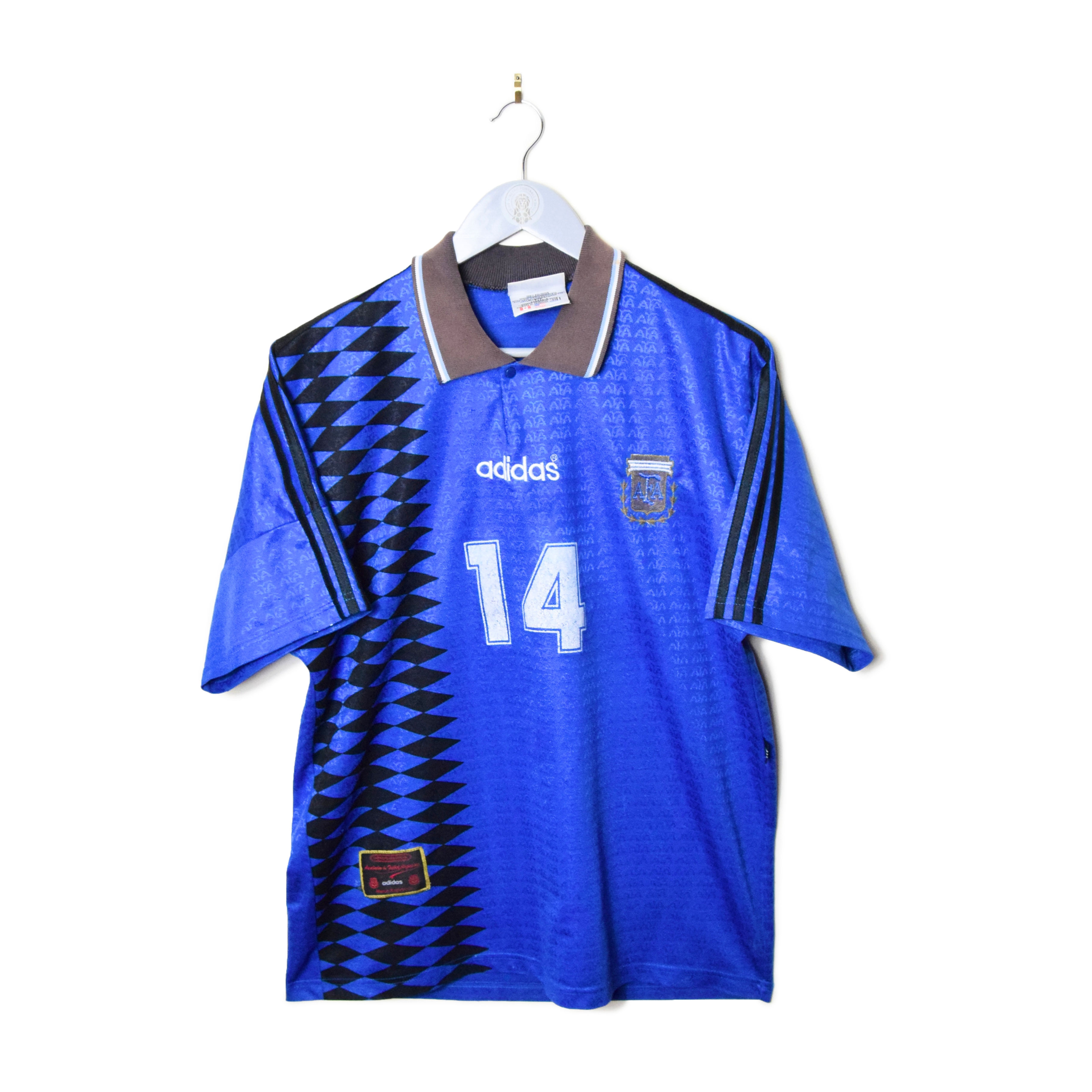 ARGENTINA AWAY FOOTBALL SHIRT 1994 #14 SIMEONE