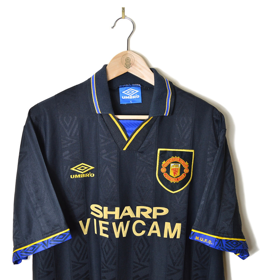 1993-1995 Manchester United” UMBRO SHARP MANCHESTER UNITED AWAY FOOTBALL SHIRT 1993/95 | Retro
