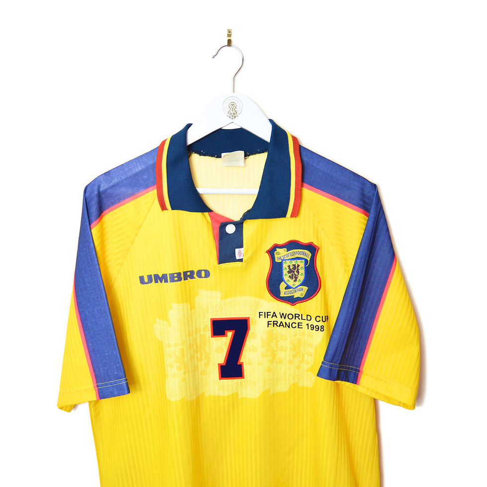 Thumbnail: SCOTLAND AWAY FOOTBALL SHIRT 1996/99 #7 GALLACHER