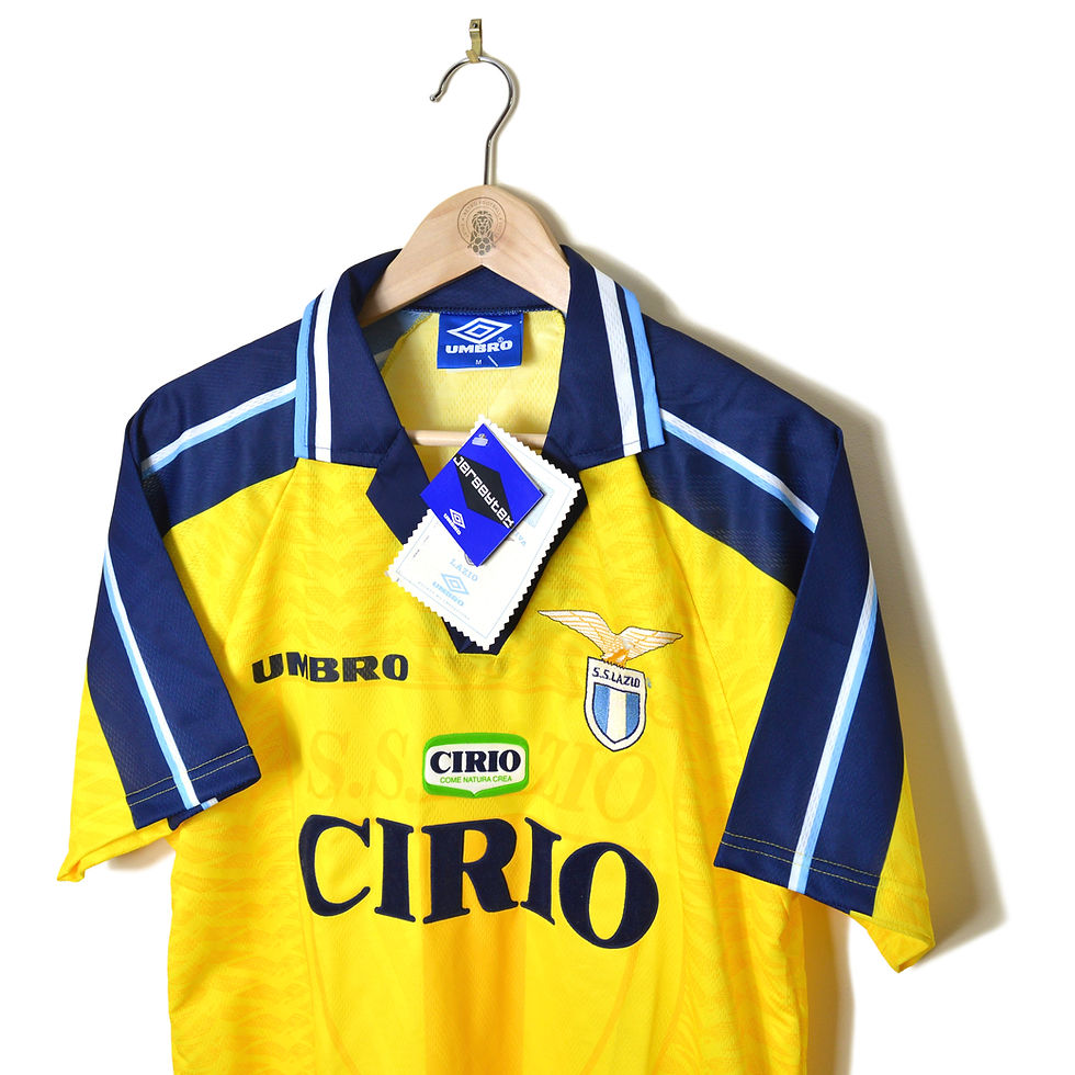 Thumbnail: LAZIO CLASSIC RETRO VINTAGE THIRD AWAY FOOTBALL SHIRT  SOCCER JERSEY 1996 1997 1998 BNWT WITH TAGS UMBRO CIRIO
