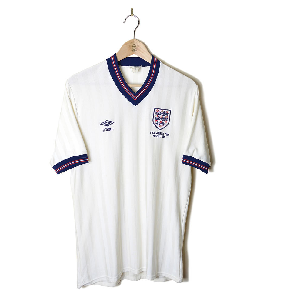 ENGLAND WORLD CUP MEXICO 1986 EMBROIDERED AIRTEX HOME FOOTBALL SHIRT 1984 1985 1986 1987 UMBRO