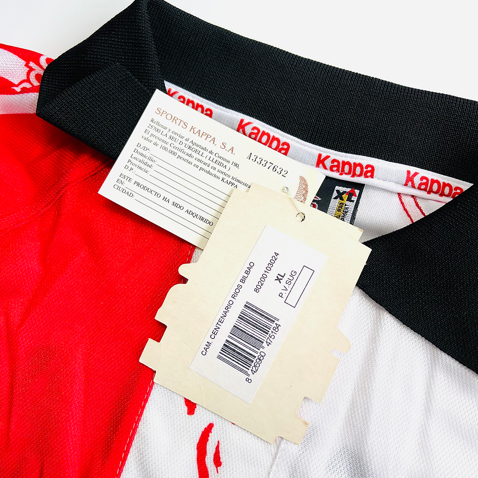 Thumbnail: ATHLETIC CLUB BILBAO CENTENARY FOOTBALL SHIRT 1997/98 #24 ROBERTO RIOS *BNWT*