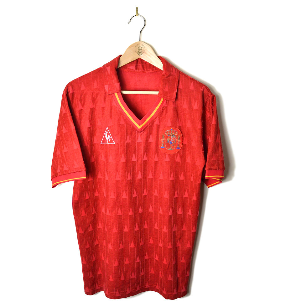 SPAIN CLASSIC RETRO VINTAGE HOME FOOTBALL SHIRT SOCCER JERSEY 1990 1991 1992 LE COQ SPORTIF ESPANA