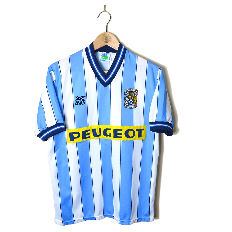 COVENTRY CITY CLASSIC RETRO VINTAGE HOME FOOTBALL SHIRT SOCCER JERSEY 1989 1990 1991 OASICS PEUGEOT 90'S