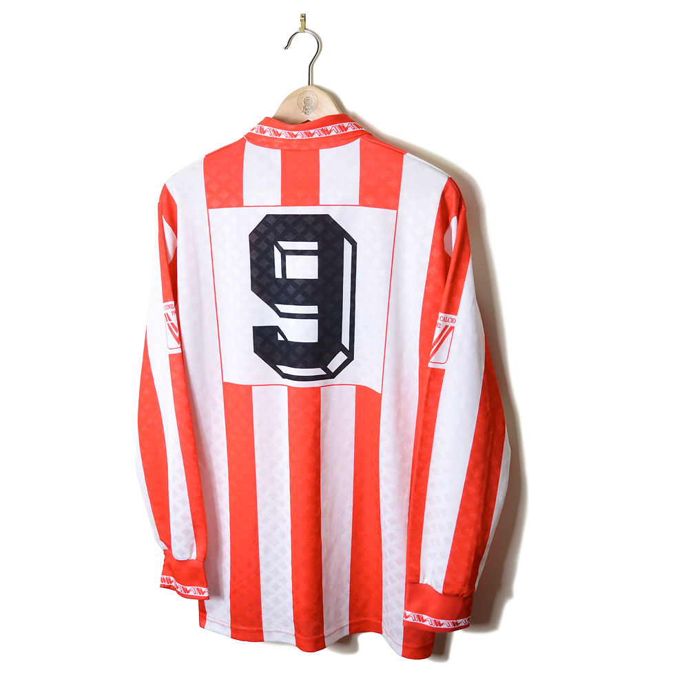Thumbnail: VICENZA CALCIO MATCH WORN PLAYER ISSUE HOME FOOTBALL SHIRT SOCCER JERSEY 1992 1993 ISSUED VIRMA GRUPPO FORALL PAL ZIERI