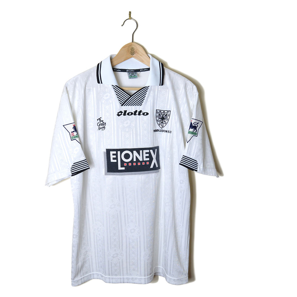 WIMBLEDON CLASSIC RETRO VINTAGE THIRD FOOTBALL SHIRT SOCCER JERSEY 1997 1998 1999 #9 EKOKU LOTTO THE CRAZY GANG ELONEX