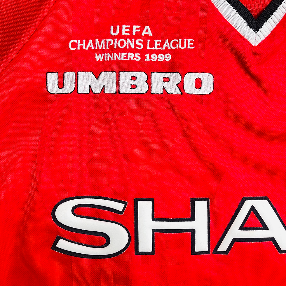 Thumbnail: MANCHESTER UNITED CHAMPIONS LEAGUE WINNERS HOME EUROPEAN FOOTBALL SHIRT 1999/00