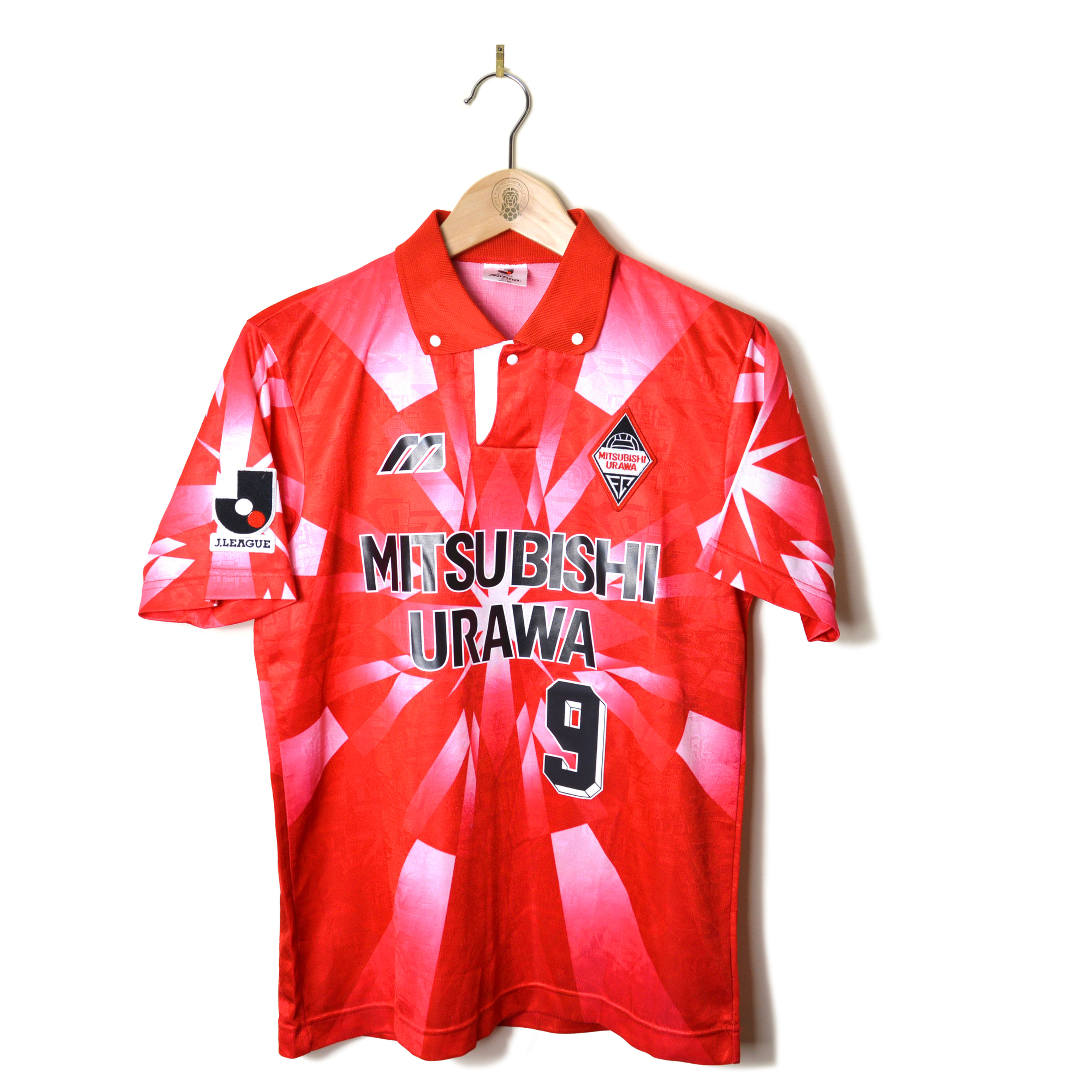 MITSUBISHI URAWA RED DIAMONDS CLASSIC RETRO VINTAGE HOME FOOTBALL SHIRT SOCCER JERSEY 1993 1994 MIZUNO COMPAQ J-LEAGUE JAPAN