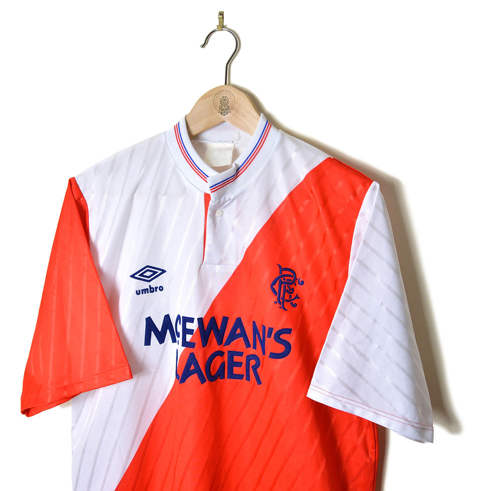 Thumbnail: RANGERS CLASSIC RETRO VINTAGE AWAY FOOTBALL SHIRT SOCCER JERSEY 1987 1988 1989 1990 UMBRO MCEWAN'S LAGER