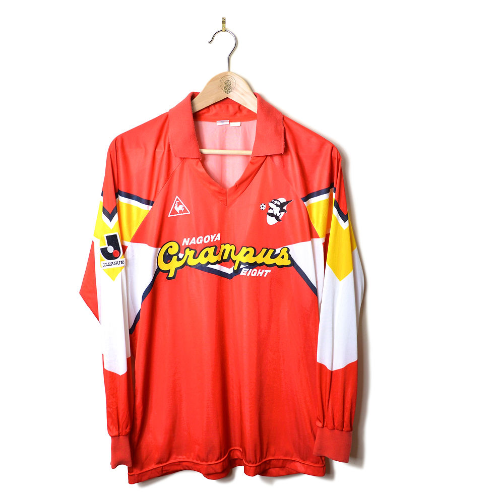 NAGOYA GRAMPUS CLASSIC RETRO VINTAGE HOME FOOTBALL SHIRT SOCCER JERSEY 1992 1993 1994 L/S LONG SLEEVED LE COQ SPORTIF JASPO