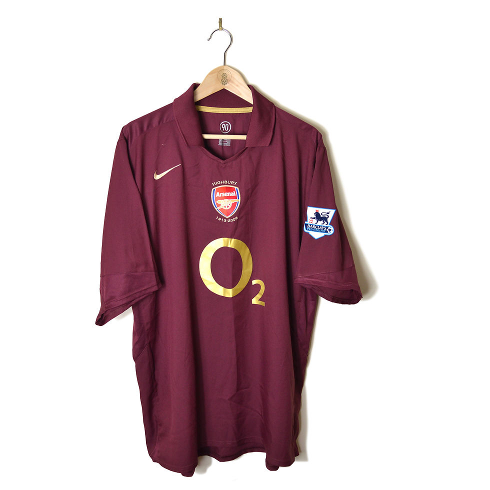 ARSENAL CLASSIC RETRO VINTAGE REDCURRANT HIGHBURY HOME FOOTBALL SHIRT SOCCER JERSEY 2005 2006 #4 VIEIRA NIKE O2
