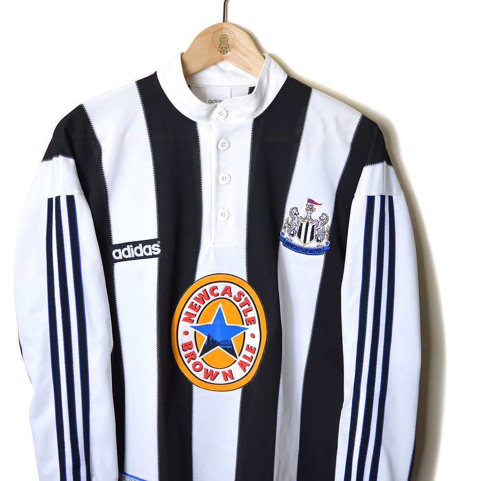 NEWCASTLE UNITED CLASSIC RETRO VINTAGE HOME FOOTBALL SHIRT SOCCER JERSEY 1995 1996 1997 L/S LONG SLEEVE ADIDAS BROWN ALE
