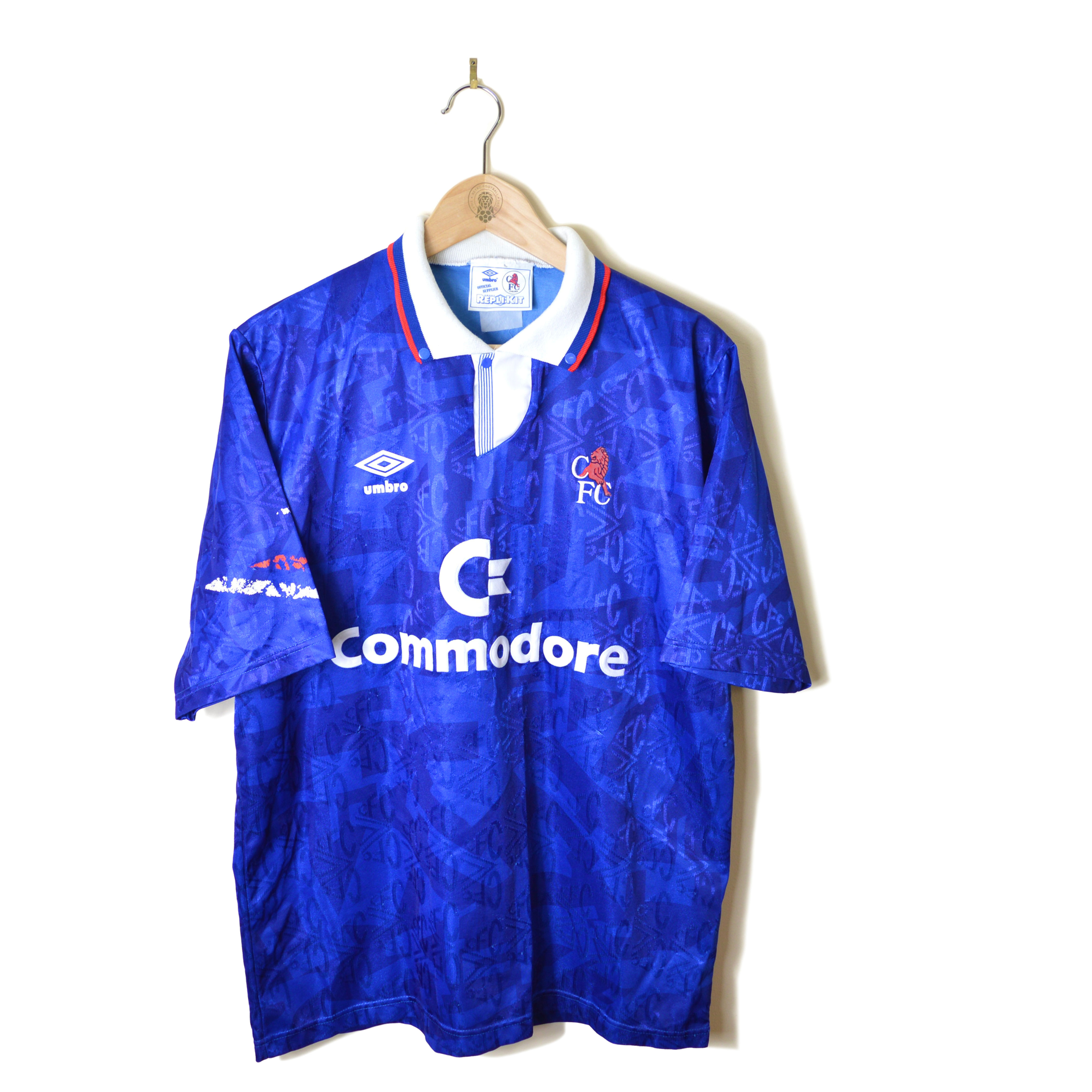 CHELSEA CLASSIC RETRO VINTAGE HOME FOOTBALL SHIRT SOCCER JERSEY 1991 1992 1993 UMBRO COMMODORE 90'S