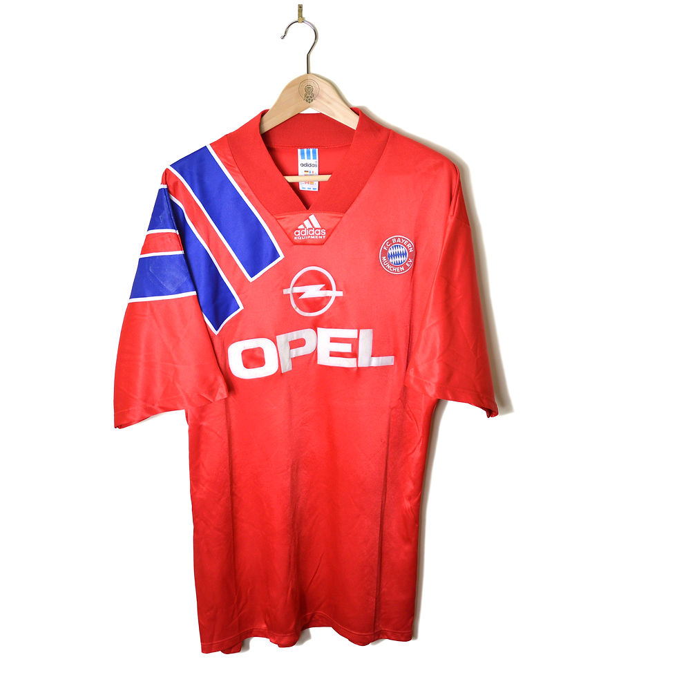 BAYERN MUNICH CLASSIC RETRO VINTAGE HOME FOOTBALL SHIRT SOCCER JERSEY 1991 1992 1993 ADIDAS EQUIPMENT OPEL 90'S