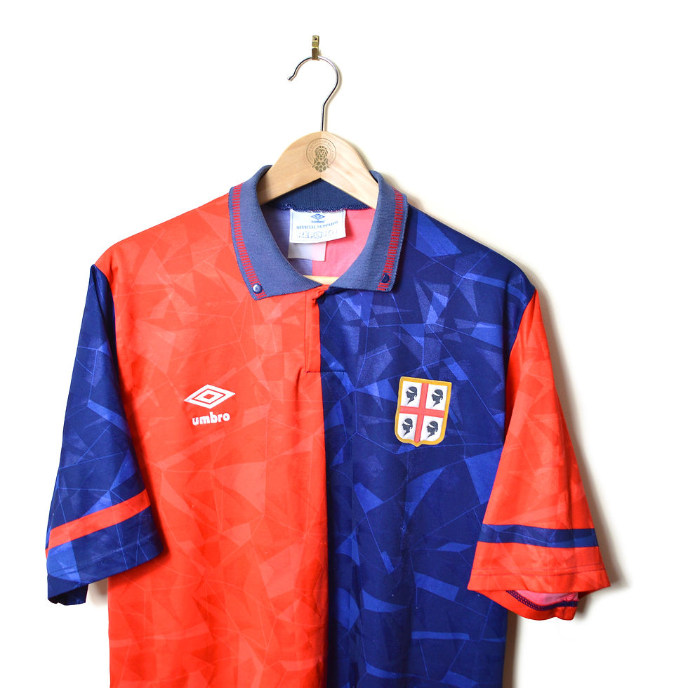 CAGLIARI CLASSIC RETRO VINTAGE HOME FOOTBALL SHIRT SOCCER JERSEY 1990 1991 1992 1993 UMBRO 90'S CALCIO SERIE A