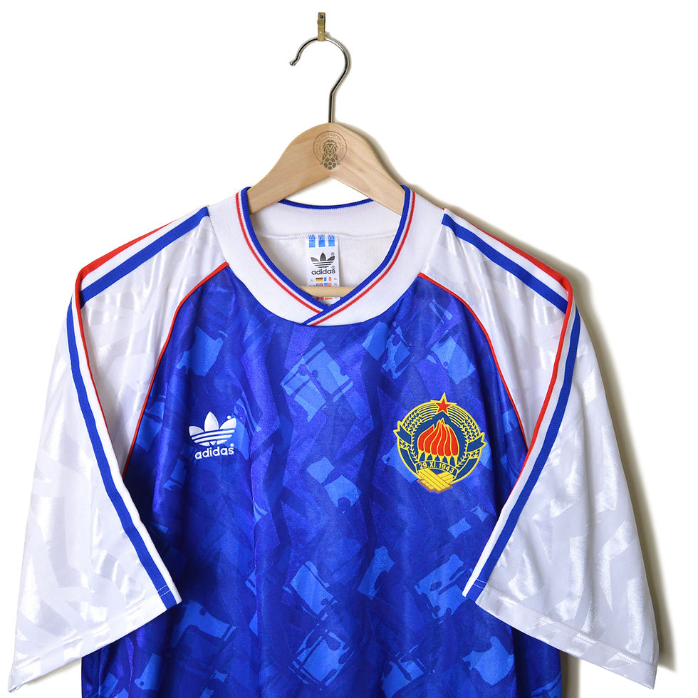 YUGOSLAVIA CLASSIC RETRO VINTAGE HOME FOOTBALL SHIRT SOCCER JERSEY 1991 1992 BANNED EURO 92 ADIDAS