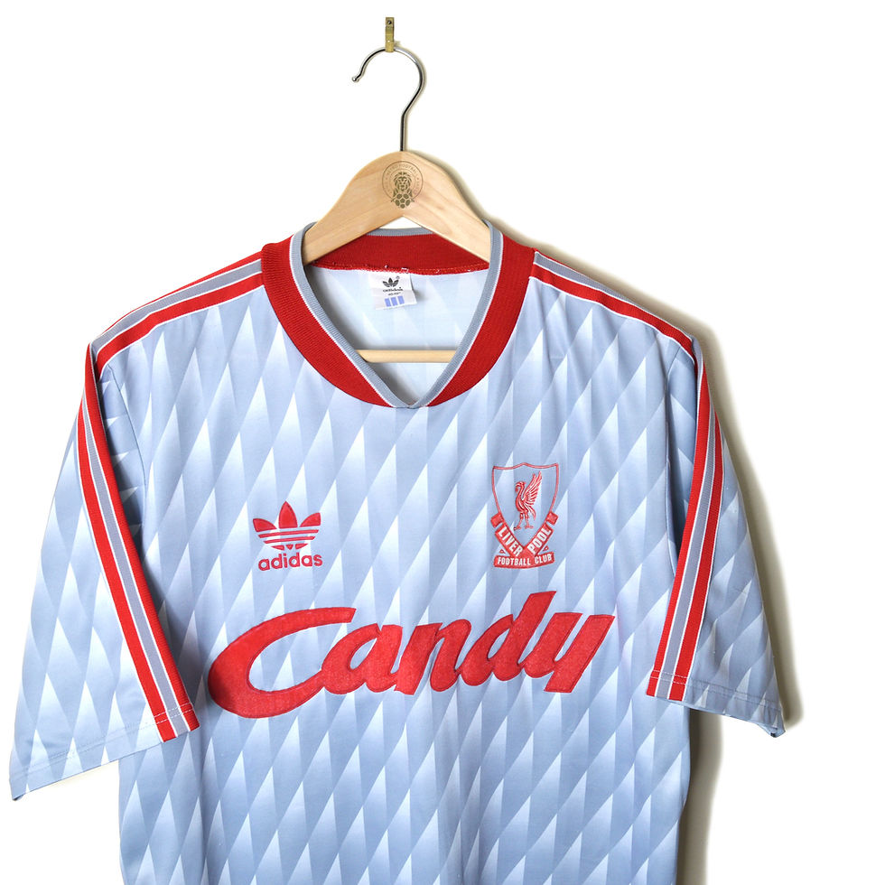 LIVERPOOL CLASSIC RETRO VINTAGE AWAY FOOTBALL SHIRT SOCCER JERSEY 1989 1990 1991 ADIDAS CANDY GREY