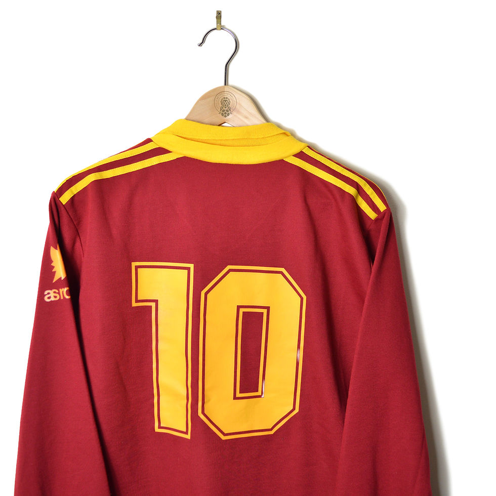 Thumbnail: AS ROMA CLASSIC RETRO VINTAGE HOME FOOTBALL SHIRT SOCCER JERSEY 1991 1992 L/S LONG SLEEVE #10 'SALSANO' ADIDAS BARILLA