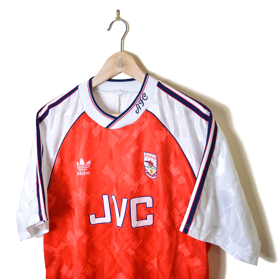 Thumbnail: ARSENAL CLASSIC RETRO VINTAGE HOME FOOTBALL SHIRT SOCCER JERSEY 1990 1991 1992 ADIDAS JVC