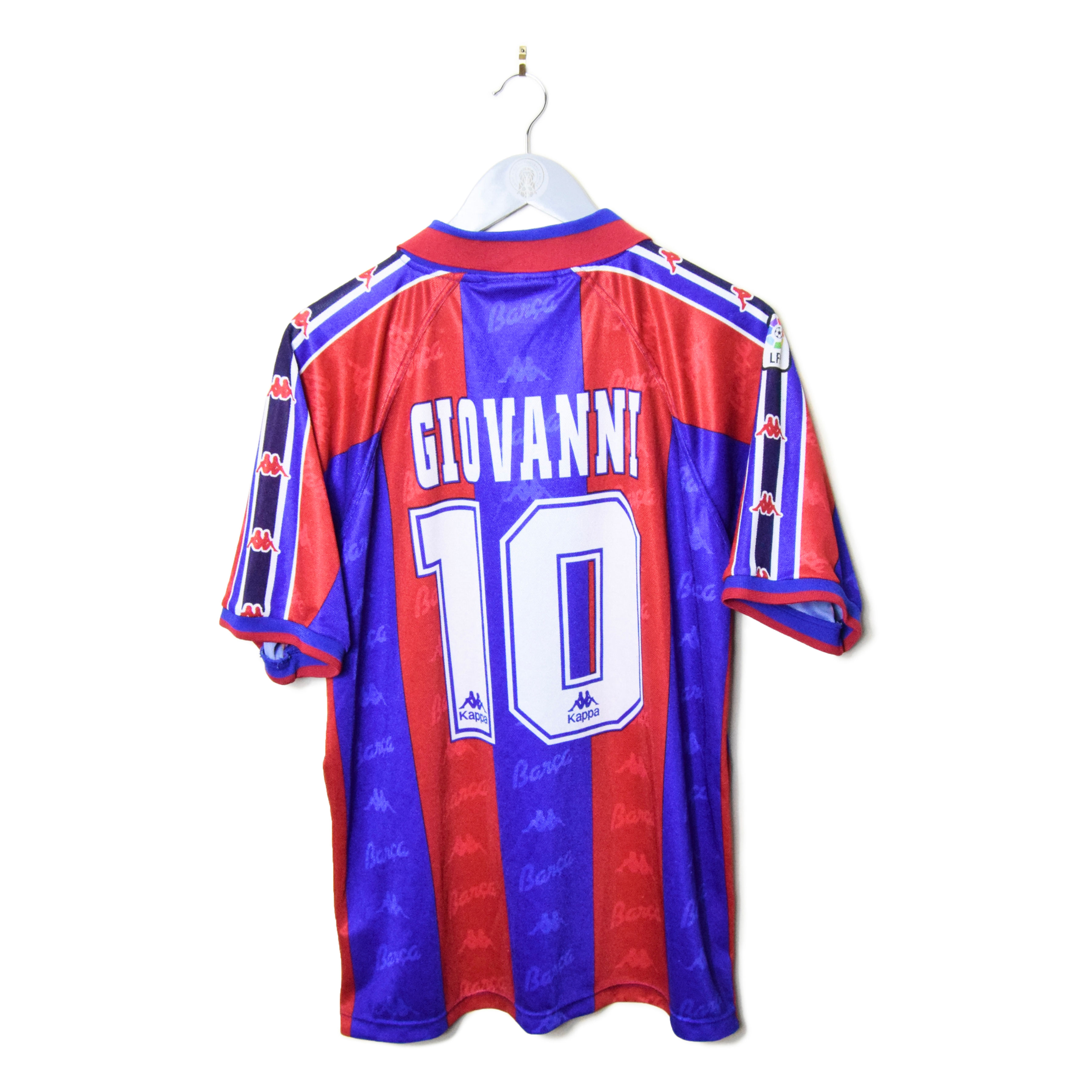 BARCELONA HOME FOOTBALL SHIRT 1995/97 #10 GIOVANNI