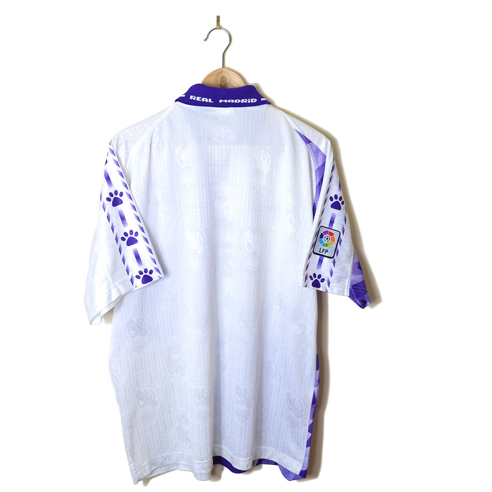 Thumbnail: REAL MADRID CLASSIC RETRO VINTAGE THIRD FOOTBALL SHIRT SOCCER JERSEY 1996 1997 TEKA KELME